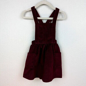Wonder Nation ~ Baby Girl's Maroon Corduroy Jumper Size 18 months